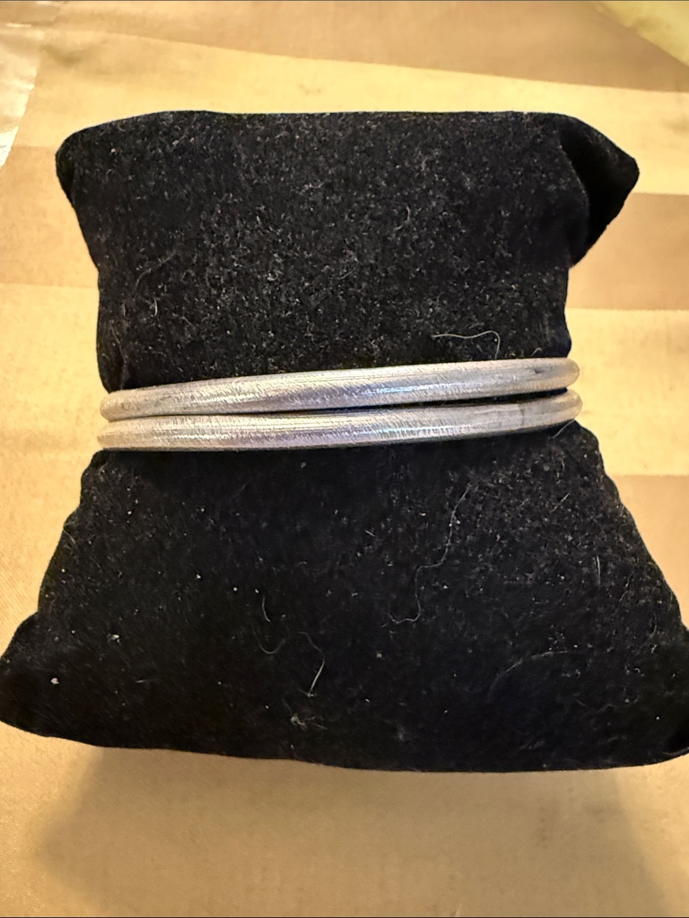 Vintage sterling Silver Double Bangle Bracelet set by CORO